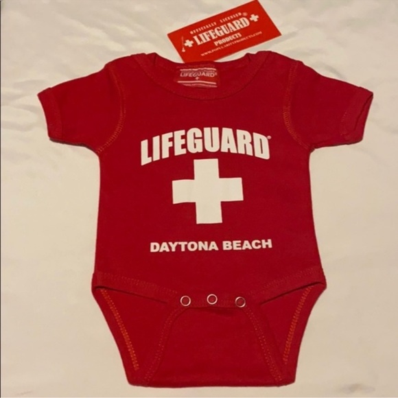 New! Official Licensed LIFEGUARD+ Daytona Beach onesie - Picture 1 of 3